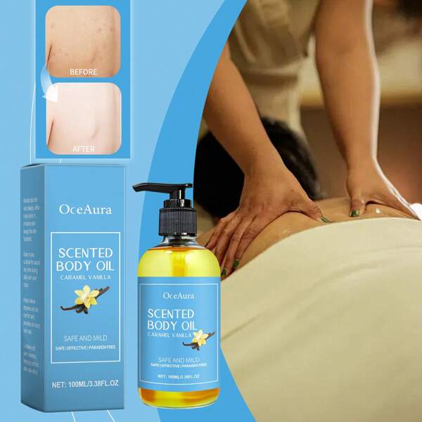 Caramel Vanilla Body Oil - Moisturizing, Nourishing, Skin Soothing & Massage Oil