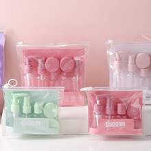 5/7/10PCS Travel Bottle Sets, Refillable, Portable, Leak-Proof, Travel Sample Packaging, Suitable For Shower Gel, Shampoo, Skin Care Products, Cosmetics Packaging, Travel Care Set, Home Sample Packaging, Travel Essentials, Beauty Tools(The Style Of The Packaging Is Random)