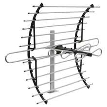 Large Curved Outdoor Digital DTT TV Antenna Plus 3-Way Splitter - Silver - View 3