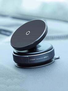 1 件真空吸附磁性车载手机支架 - 便携式屏幕支架，双层强磁穿透，ABS 材质，无需电池，是导航和娱乐的理想选择，便携式手机支架 | 现代汽车配件 | 耐用 ABS 支架，车载手机支架