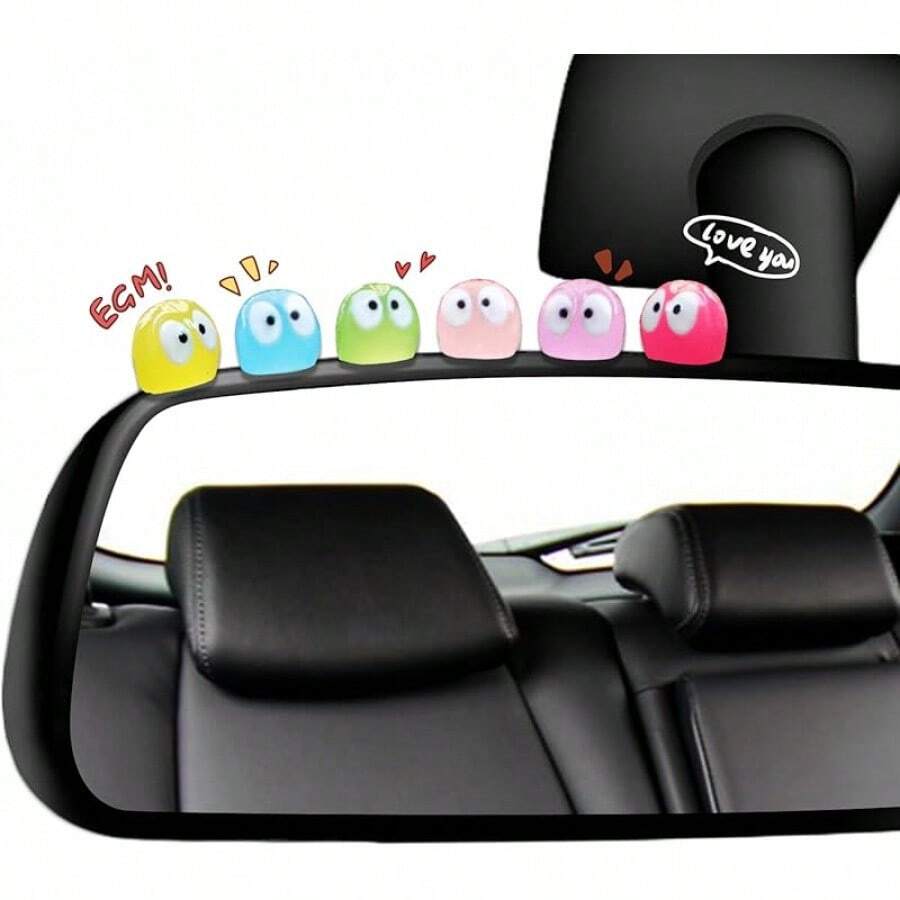 Cute Soot Sprites,35 Pcs Automotive Interior Decoration Accessories Car Rearview Mirror And Dashboard,Cute Anime Decor Home Garden Office,Funny Ornament Gifts(Black) - 彩色 - 查看 1