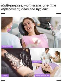20/50/125Pcs Dental Bib Sheets -Tattoo Table Covers Bib TattooPiercing Dentist Bibs Patient BibsTattoo Tray Covers 3 Ply Dental BibsSheets
