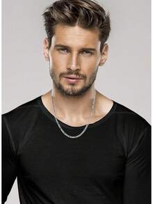 Collar de cadena de eslabones de 5 mm hecho en Italia de plata de ley 925, para mujeres y hombres - Longitud 24 pulgadas - Ver 8
