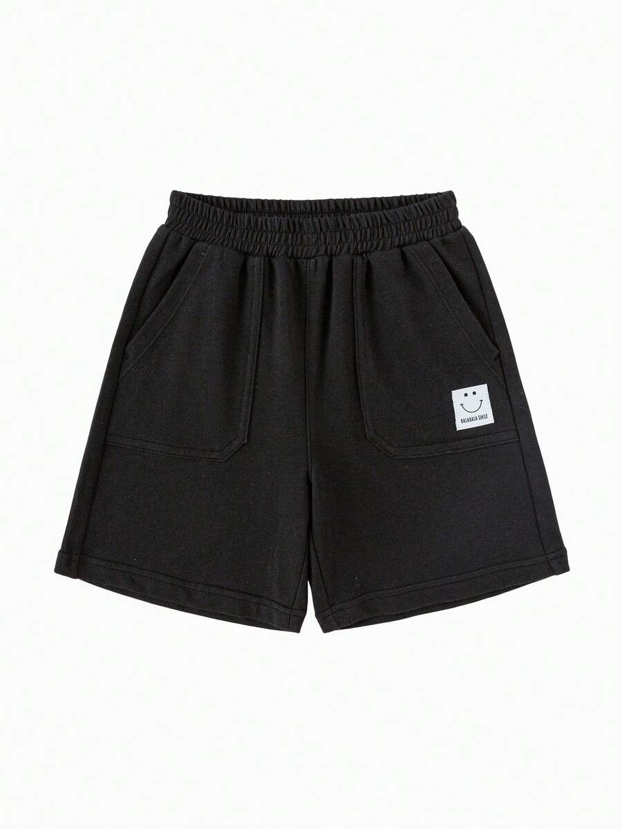 Balabala Children's Pants Baby Pants Boys' Casual Pants Children's Mid-Length Cotton Shorts 2025 Summer New - Black - View 1