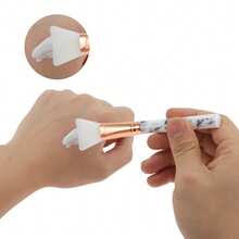 1 Pc Mask Brush, Lightweight Marble Facial Clay Masks Brush Applicator - 黑色 白色 - 查看 3