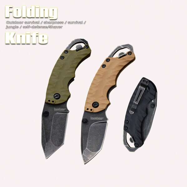 Portable Outdoor 8750 Anti-Skid Self-Defense Life-Saving Knife, Emergency Rescue Folding Knife, Camping Knife, With Bottle Opener, Multi-Function Tool Knife, Fruit Knife Knives