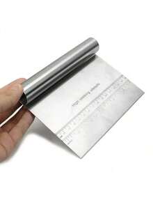 1pc Dough Blender And Pastry Cutter, Stainless Steel Nut, Pie, Pastry And Dough Cutter And Scraper - Silver - View 8