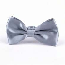 1pc Men's Business Casual Suit Set With Classic Bow Tie, Wrinkle Resistant, Polyester Fiber Blended Fabric, Suitable For Office Commute, Banquets, Business Events, Multiple Colors Available