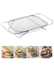 1 buah Saringan Wastafel Segitiga Dapur, Filter Penangkap Makanan Stainless Steel untuk Wastafel Dapur, Cocok untuk Sampah Dapur, Sayuran, Buah-buahan - MultiWarna - View 9