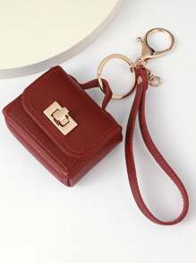 Leather Key Pouch, Convenient To Carry Earphones, Coins, Cards, ID, Cosmetic Organizer Bag