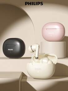 PHILIPS PHILIPS TAT2020 Minimalistische Bluetooth-Kopfhörer, semi-In-Ear, großer dynamischer Treiber, HIFI-Klangqualität, 360° Surround Sound, Super lange Akkulaufzeit, KI-Geräuschunterdrückung für Sprachanrufe, hochauflösendes Mikrofon, geringe Latenz für Gaming & Sport, kabellose Kopfhörer kompatibel mit Smartphones & Computern
