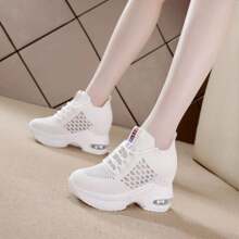 Women Wedge Sneakers - 白色 - 查看 3