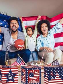 12 Pieces Patriotic Candy Boxes 4th Of July American Flag Printed Candy Box Independence Day Gift Boxes For Memorial Day Party Decorations - Multicolor - View 7