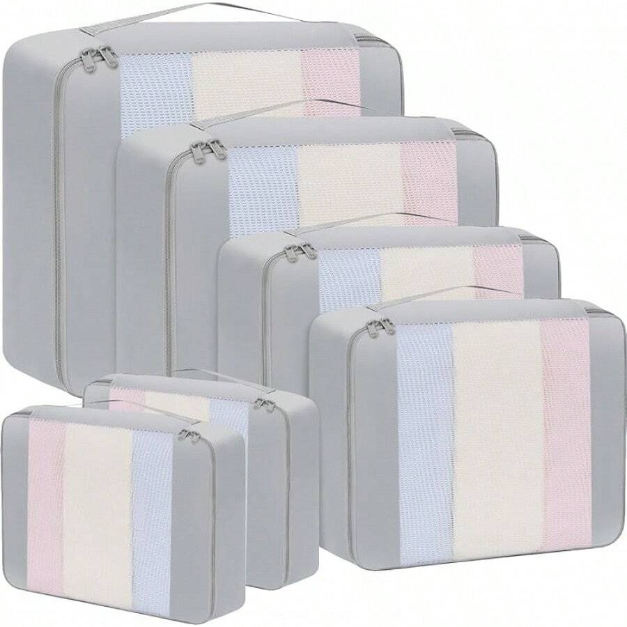 6/8/10 Set Packing Cubes For Travel Luggage Organizer - 06-grey - View 1