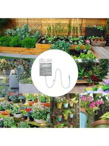 1 件大容量自动植物浇水系统 - 适用于花园、户外花卉和植物的滴灌袋，透明设计的加厚储水袋，带软管连接器的简易安装，花园浇水系统，透明设计，坚固的结构 - 彩色 - 查看 9