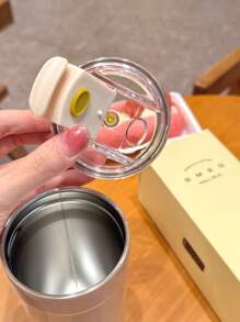 NEW SMEG 550ML Office Beverage Cup Travel Portable Drinking Cup Stainless Steel Vacuum Car Leak Proof Handle Coffee Vacuum Cup Thermal Insulation Cooling Cup Back To School