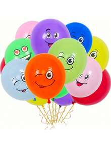 20 quả bóng bay cao su mặt cười sống động - Trang trí tiệc nhiều màu sắc cho đám cưới, lễ kỷ niệm Halloween và Giáng sinh - Nhiều màu, bơm hơi, tái sử dụng, Giáng sinh - Nhiều màu - Xem 6