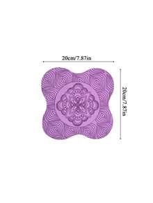 1 件便携式紧凑型瑜伽护膝，关节垫防滑加厚健身垫，印花普拉提跪垫，男女通用多功能瑜伽和普拉提运动垫