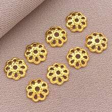 10/30 件 18K 镀金花丝端盖花珠盖珠端盖金属隔珠盖适用于项链手链耳环珠宝制作用品