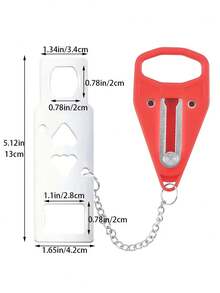 1pc Travel Portable Door Lock Extra Lock, Secure When Traveling And Staying In Hotels, Provide Extra Privacy And Security Portable Door Lock Home Security Door Lock Travel Locks For Additional And Privacy Perfect For Traveling Hotel Home Apartment College - Multicolor - View 12