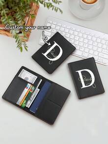 Ayotu Bao hộ chiếu in tên tùy chỉnh, bìa hộ chiếu cá nhân hóa chữ cái, ví đựng thẻ du lịch bằng da PU, phụ kiện du lịch hàng không - Nhiều màu - Xem 18