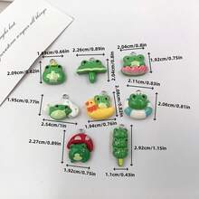 8/16 mặt dây chuyền nhựa hoạt hình dễ thương, mặt dây chuyền hình nấm, vịt, ếch đáng yêu, phụ kiện trang trí động vật phong cách châu Âu để làm đồ trang sức tự làm, đồ thủ công làm hoa tai - Kết hợp ngẫu nhiên - Nhiều màu - Xem 2