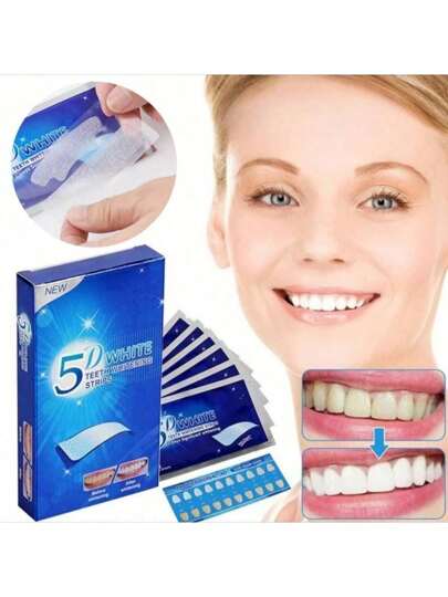 Teeth Whitening Strips, Oral Hygiene Care, Double-Sided Elastic Whitening Strips