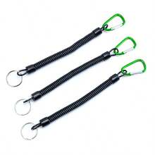 3 Pcs 22cm Retractable Fishing Tether Rope, Adjustable Towing Rope For Boat Fishing, (Red, Black, Green Available) - Red - View 9