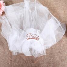 1 pezzo Set di fascia e velo da sposa, accessori per capelli da sposa