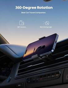 Lamicall Soporte Celular Auto, Porta Celular Auto - Carro de Rejillas de Ventilación Salidas de Aire para 15 14 13 12 11 8 XS XR,, Redmi, Android Smartphones, para 4.-6.5 Celular - Negro - Ver 2