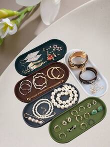 1 tavă pentru depozitarea bijuteriilor, capabilă să țină coliere, brățări, inele, cercei, unelte mici și cosmetice, potrivită pentru brățări cu mărgele, coliere, cercei, expuneri în magazin sau acasă