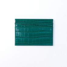 1 件个性化烫金字母名称设计鳄鱼皮图案简约时尚多功能女士礼品钱包卡包零钱包女士生日礼物钱包迷你钱包钱包小钱包可爱钱包腕带钱包 - 彩色 - 查看 15