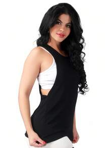 Work Fitness Kit 2 Women's Long Sleeve Tank Top Gym - Chocolate Brown - View 6