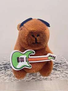 1pc Capybara Plush Keychain Pendant, Soft Stuffed Cartoon Animal Keyring Decoration For Backpack, Bag, Car, Gift - Multicolor - View 17