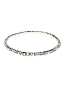 Tennis Bracelet With Cubic Zirconia, Elegant Shiny Style - Silver - View 2