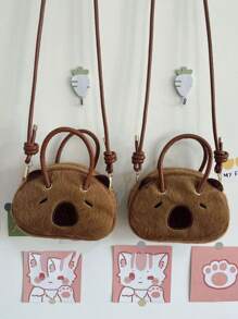 Mochila mini de Capibara para niña; Bolso de hombro lindo para adolescentes; Bolso unisex para estudiantes universitarios