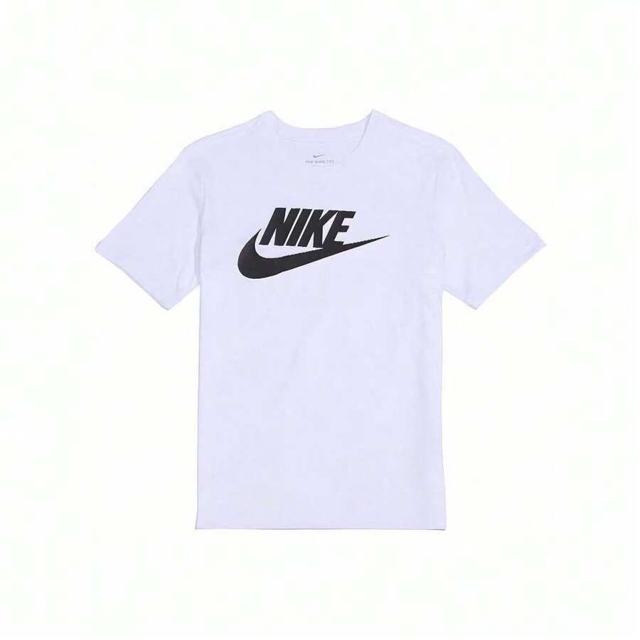 Áo thun cổ tròn tay ngắn in logo cổ điển phong cách Mỹ của Nike Sportswear, dành cho nam, màu trắng - trắng - Xem 1