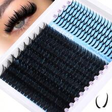 Wispy Lash Clusters With Spikes Long Cluster Eyelash Extensions 1418mm 100D Eyelash Clusters Spikes Individual Lashes Full Thick Mink Cluster Lashes With Invisible Lash Band - Black - View 1