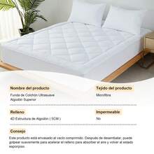 1Pieza Protector de Colchón (Sin Funda de Alohada)Cubre Colchón de LujoSuave como la Seda,Transpirable,Máximo Confort para Dormitorios-Tamaño Individual Matrimonial,Color Gris - Gris Oscuro - Ver 9