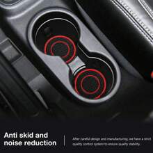 2pcs Car Cup Holder Mat, Cross-Border Honeycomb Single Ring Cup Mat, Anti-Slip 7cm Diameter Soft Rubber Creative Insulation, Car Interior Accessories