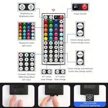 100~1500cm RGB LED Lichtstreifen, USB betrieben, mit 44-Tasten Fernbedienung - geeignet für Schlafzimmer, TV, Küche, Bar, Spielzimmer, Feiertags-Party Dekoration