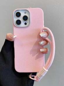 Keychain,Lanyard Deluxe Genuine Leather Shockproof Protective Case With Matching Wrist Strap | Pink Peony/Cotton Candy White | Compatible With Apple 16/15/14/13/12/11 Pro Max, A02/A3/A05 And Redmi 9A/9C/10C, And Redmi | Mature, Light And Ideal Gift