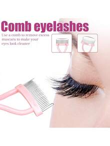 4/2/1 Pcs Eyelash Separator, Metal Teeth Mascara Brush With Cover, Eyelash Comb For Separating And Grooming Lashes, Makeup Applicator For Women, Cheap, Room Decor, Vanity, Travel, Bedroom, Makeup Accessories, Christmas Gift, Cosmetics, Makeup Tools, Cheap Gift, Gift For Her - Multicolor - View 5