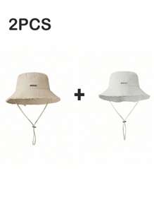 1 pezzo Cappello da pescatore da donna con coulisse sul bordo, in tessuto morbido, antivento, alla moda, adatto per uso quotidiano, pendolarismo, viaggi, vacanze e regalo di Ognissanti