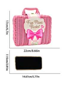 1 set Jouet Panier Pique-nique Jeu d'Imitation pour Enfants, Cadeau de Vacances pour Garçons et Filles