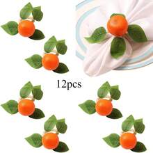 Outdoor Wedding Party Tropical Fruit Lemon Napkin Rings, Room Decor, Tabletop Decor, Home Decor, Suitable For Festivals, Parties, Birthdays, Weddings And Banquets - Multicolor - View 14