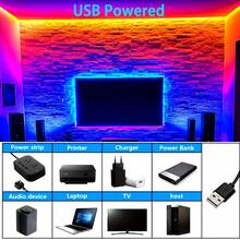 无线控制 LED 灯带红外遥控 RGB 照明装饰客厅氛围灯带柔性灯饰串、卧室 LED 灯、LED 灯、Luz LED、壁灯、墙壁装饰、夜灯、图片灯 - 彩色光 - 查看 10