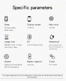 Reloj Inteligente Mujer y Hombre,Smartwatch, Reloj de Deportes Pantalla Táctil Completa Impermeable,con Ritmo Cardíaco Sueño Presión Arterial Monitor - Rosa - Ver 2