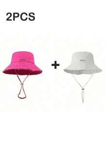 1 pezzo Cappello da pescatore da donna con coulisse sul bordo, in tessuto morbido, antivento, alla moda, adatto per uso quotidiano, pendolarismo, viaggi, vacanze e regalo di Ognissanti