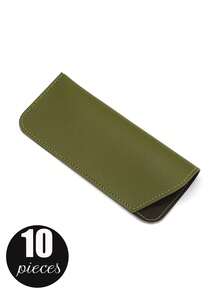 10件/5件/3件/1件皮革防水、防刮、防尘、柔软内衬口袋眼镜收纳袋，软包太阳镜收纳袋，适合日常收纳，适合外出携带，防止镜面刮花，避免摩擦眼镜及太阳镜镜面。 - 多色 - 查看 17